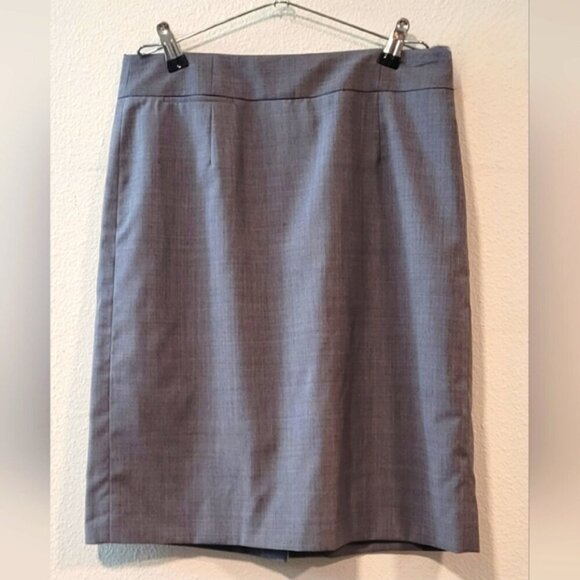 J.Crew Size 2 Gray Wool Skirt - Picture 1 of 4